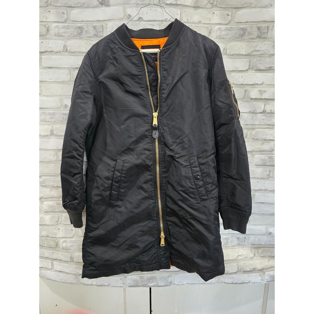 Alpha Industries MA 1 Black Orange Military Flight Jacket Bomber Mens M‎